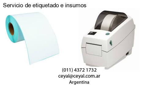 Servicio de etiquetado e insumos