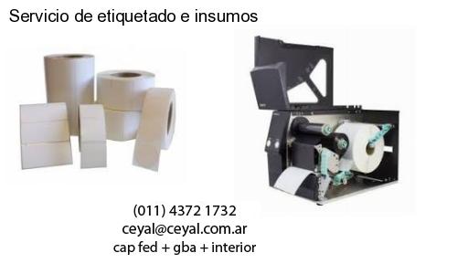 Servicio de etiquetado e insumos