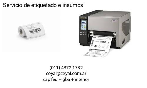 Servicio de etiquetado e insumos