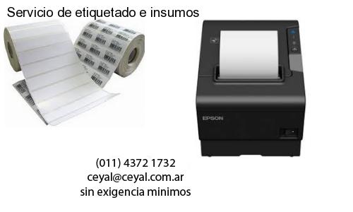Servicio de etiquetado e insumos