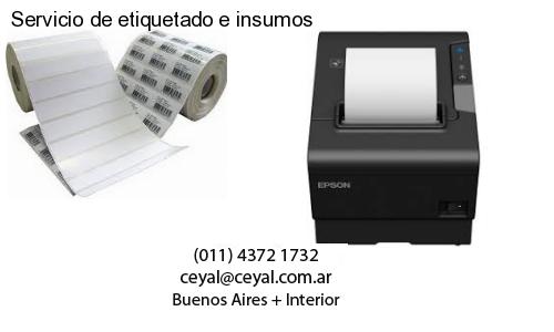 Servicio de etiquetado e insumos