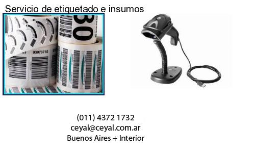 Servicio de etiquetado e insumos