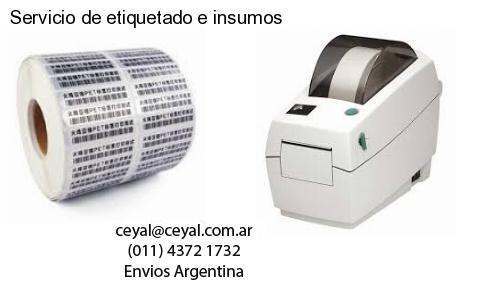 Servicio de etiquetado e insumos