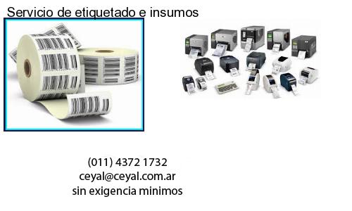 Servicio de etiquetado e insumos