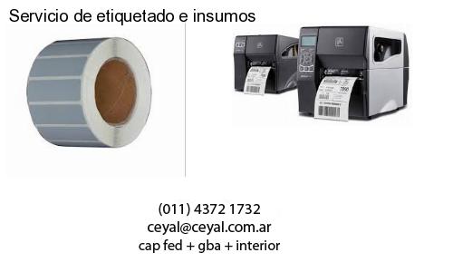 Servicio de etiquetado e insumos