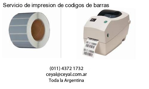 Servicio de impresion de codigos de barras