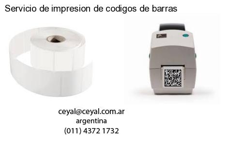 Servicio de impresion de codigos de barras