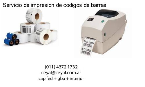 Servicio de impresion de codigos de barras