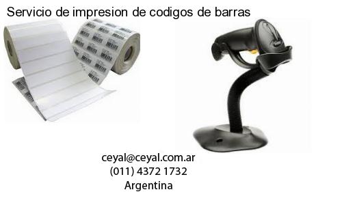 Servicio de impresion de codigos de barras