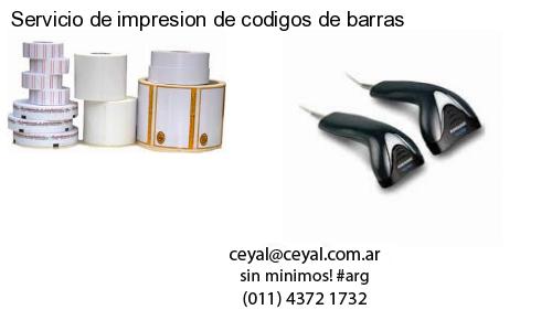 Servicio de impresion de codigos de barras