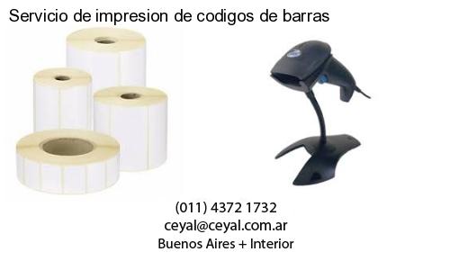 Servicio de impresion de codigos de barras