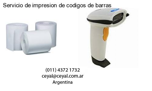 Servicio de impresion de codigos de barras