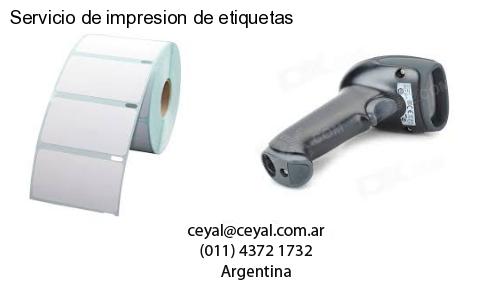 Servicio de impresion de etiquetas