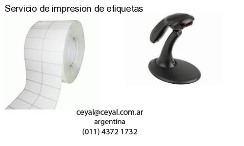 Servicio de impresion de etiquetas