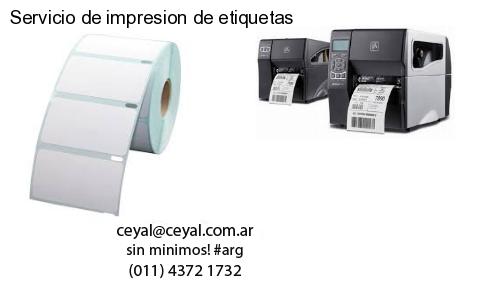 Servicio de impresion de etiquetas