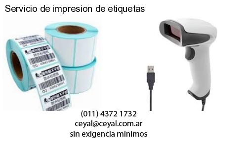 Servicio de impresion de etiquetas