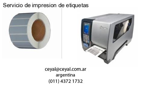 Servicio de impresion de etiquetas