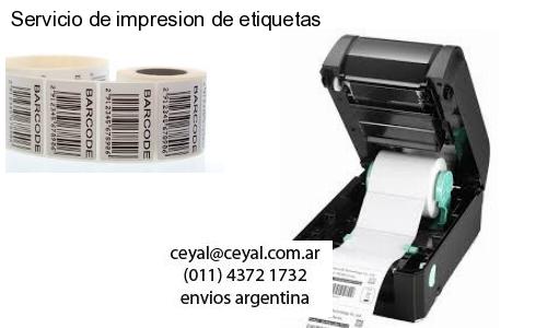 Servicio de impresion de etiquetas