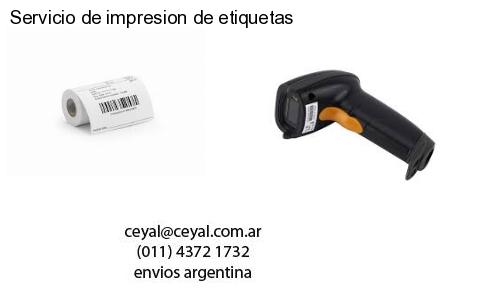 Servicio de impresion de etiquetas