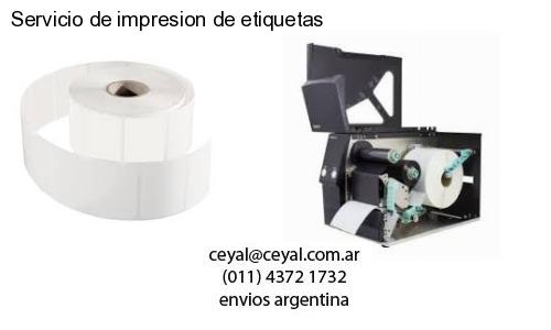 Servicio de impresion de etiquetas