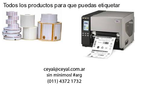 Todos los productos para que puedas etiquetar
