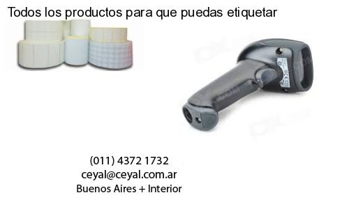 Todos los productos para que puedas etiquetar