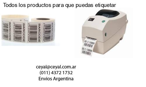 Todos los productos para que puedas etiquetar