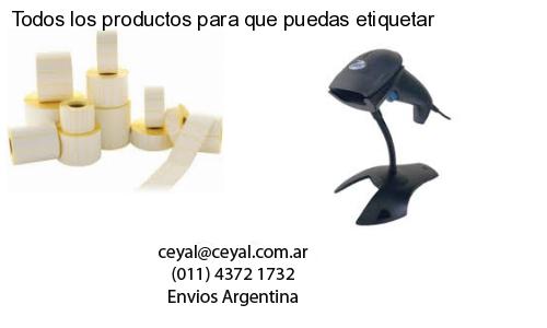Todos los productos para que puedas etiquetar