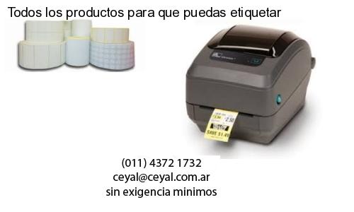 Todos los productos para que puedas etiquetar