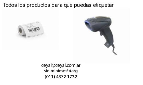 Todos los productos para que puedas etiquetar