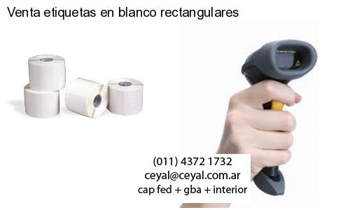 Venta etiquetas en blanco rectangulares