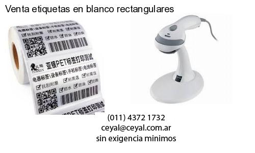 Venta etiquetas en blanco rectangulares