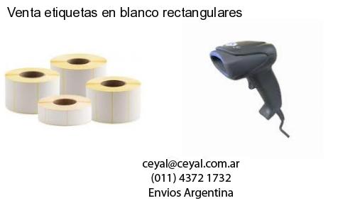 Venta etiquetas en blanco rectangulares