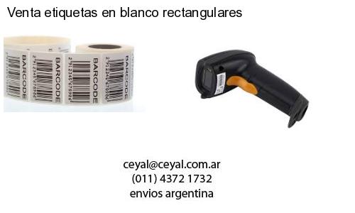 Venta etiquetas en blanco rectangulares