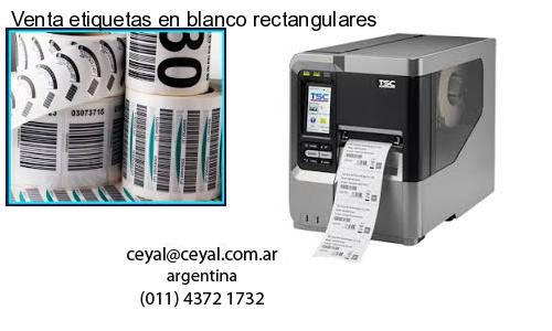 Venta etiquetas en blanco rectangulares