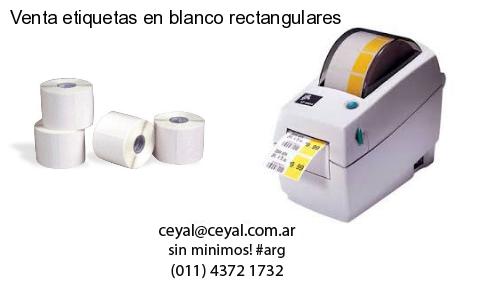 Venta etiquetas en blanco rectangulares