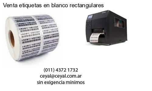 Venta etiquetas en blanco rectangulares