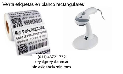Venta etiquetas en blanco rectangulares