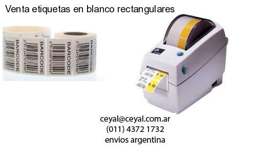 Venta etiquetas en blanco rectangulares