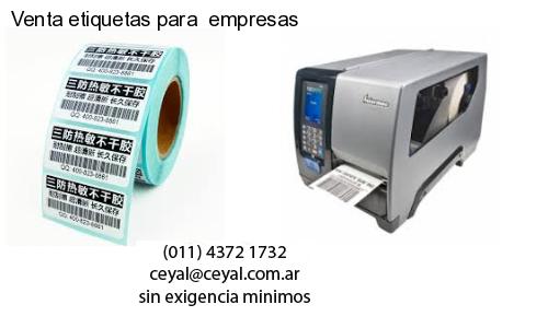 Venta etiquetas para  empresas