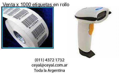 Venta x 1000 etiquetas en rollo