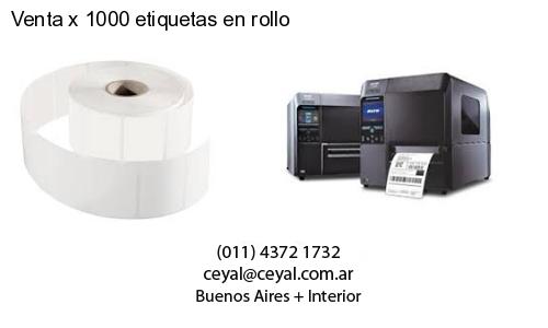 Venta x 1000 etiquetas en rollo