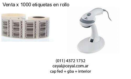 Venta x 1000 etiquetas en rollo