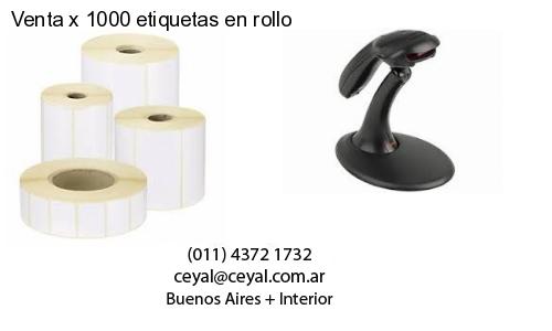 Venta x 1000 etiquetas en rollo