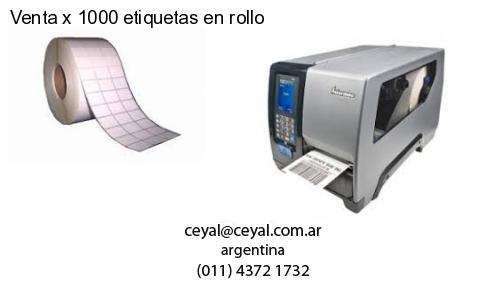 Venta x 1000 etiquetas en rollo