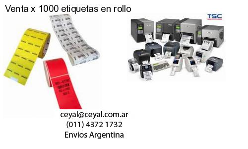 Venta x 1000 etiquetas en rollo