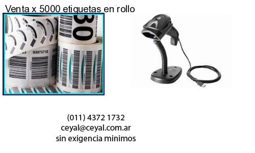 Venta x 5000 etiquetas en rollo