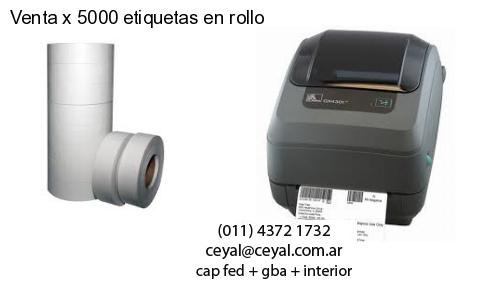 Venta x 5000 etiquetas en rollo