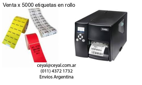 Venta x 5000 etiquetas en rollo