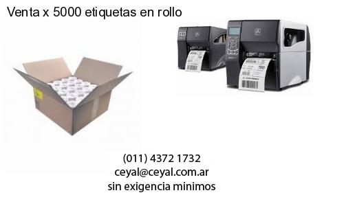 Venta x 5000 etiquetas en rollo